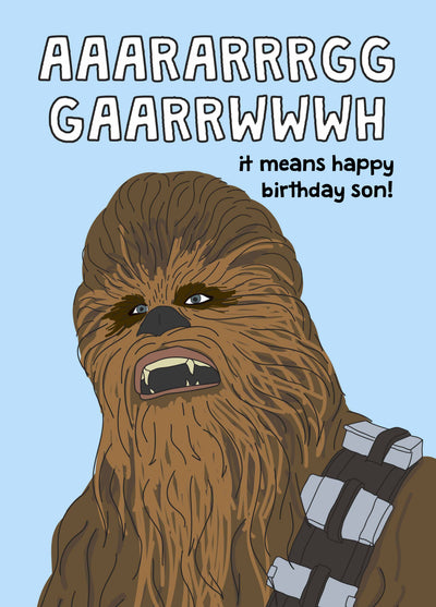 Son Star Wars Chewbacca Birthday Card