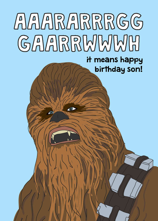 Son Star Wars Chewbacca Birthday Card
