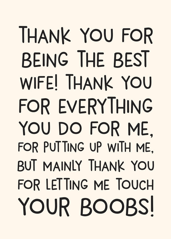 Letting Me Touch Your Boobs Card