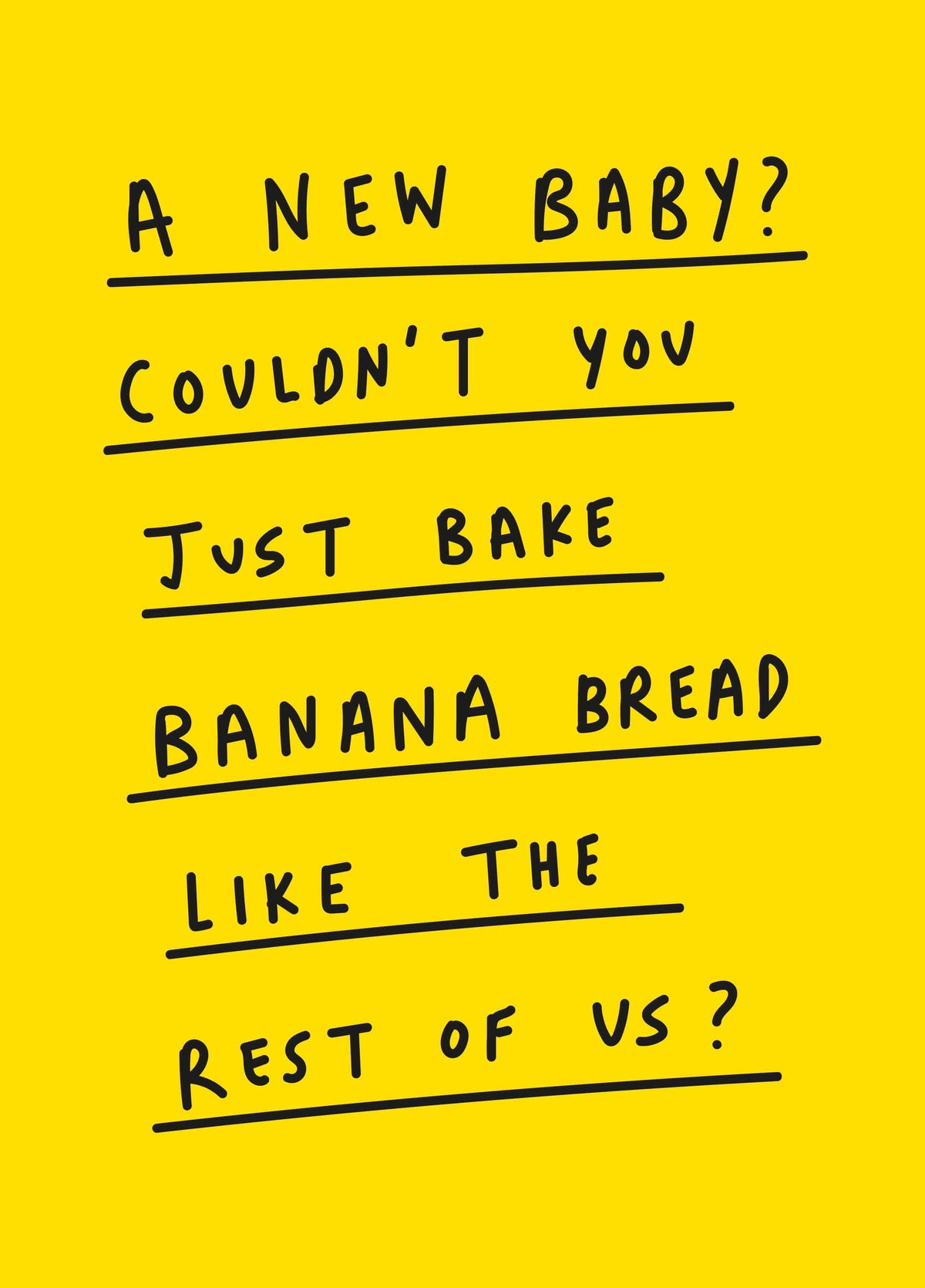 New Baby Banana Bread Card