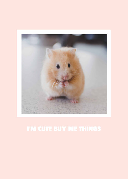 Hamster Buy Me Things Card