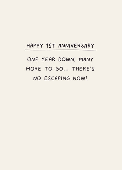 One Year Down Card