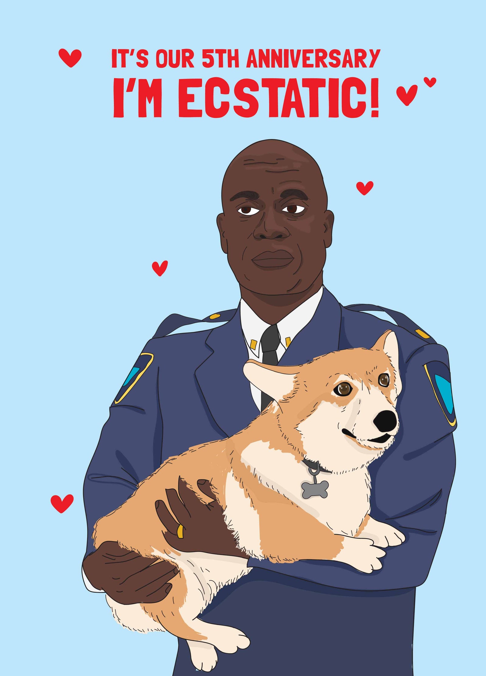 Our Fifth Anniversary I'm Ecstatic Card
