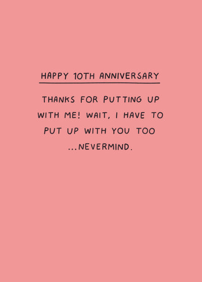 Happy Tenth Anniversary Card