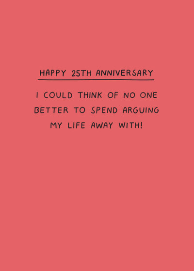 Happy Twenty Fifth Anniversary Card