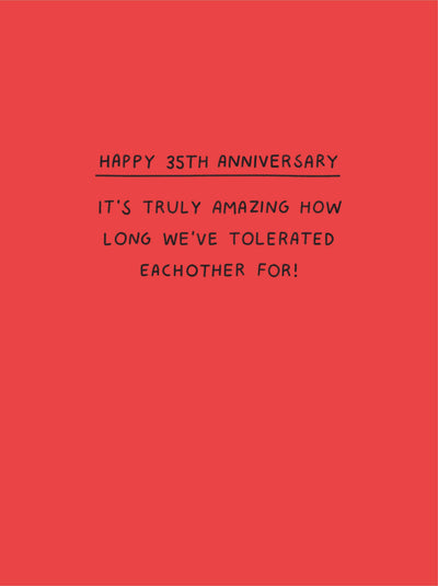 Happy Thirty Fifth Anniversary Card