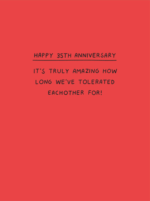 Happy Thirty Fifth Anniversary Card