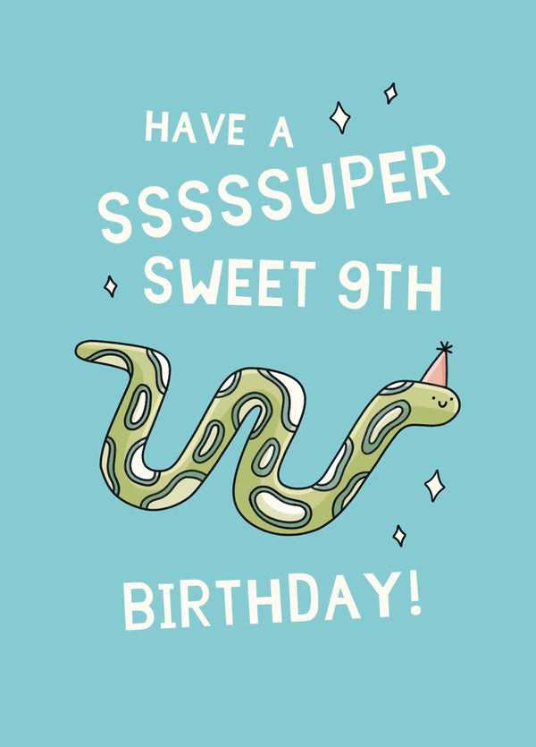 Have A Super Sweet 9th Birthday Card