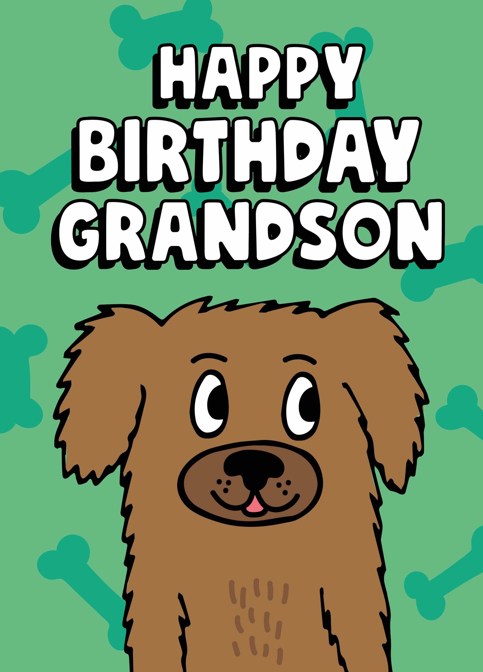 Grandson Scruffy Dog Birthday Card