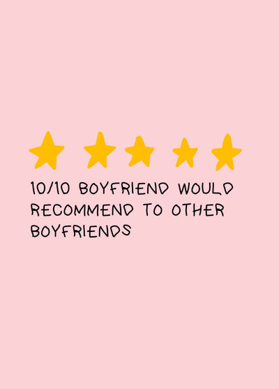 Would Recommend To Other Boyfriends Anniversary Card