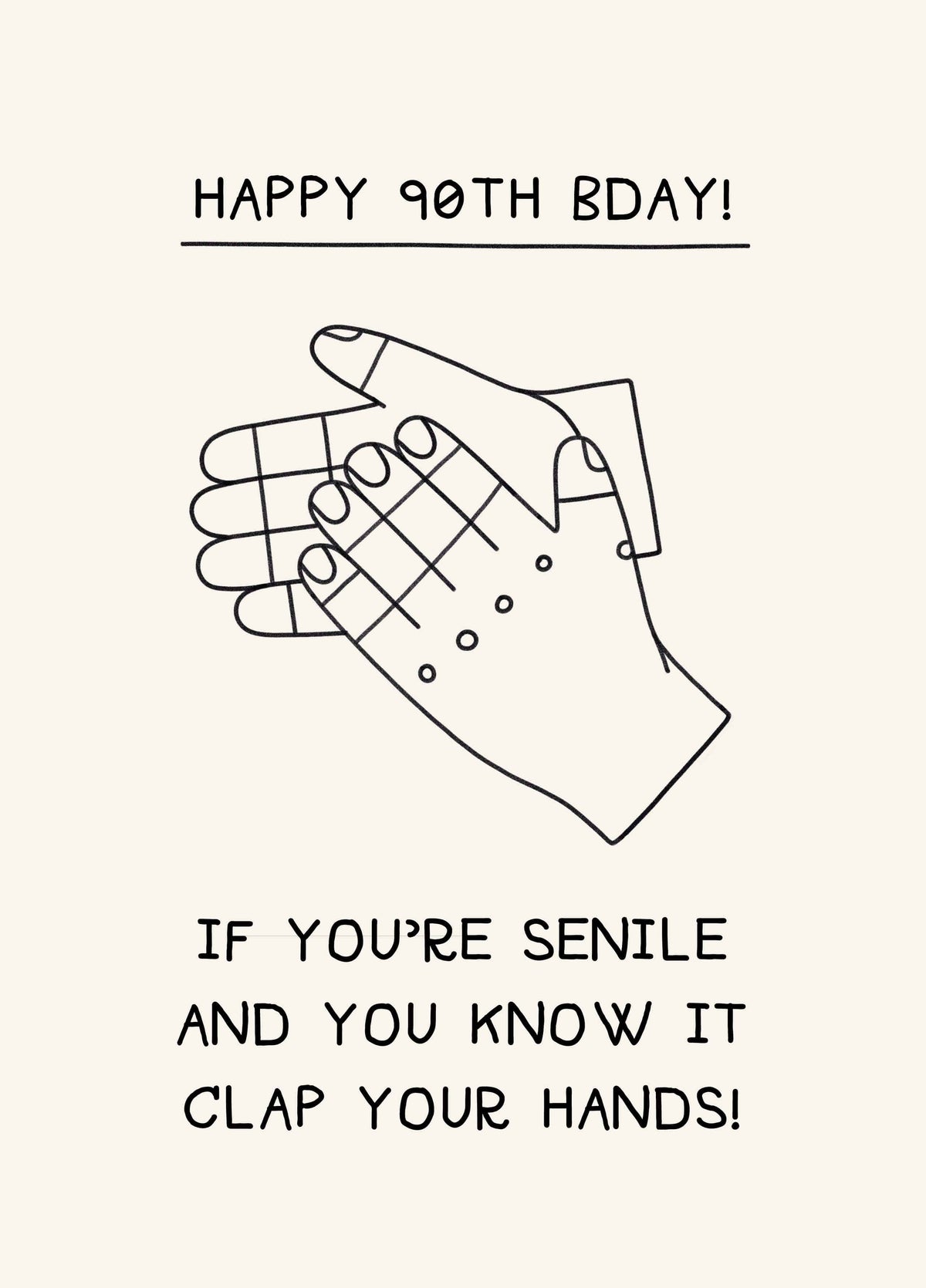 Happy 90th Bday Card
