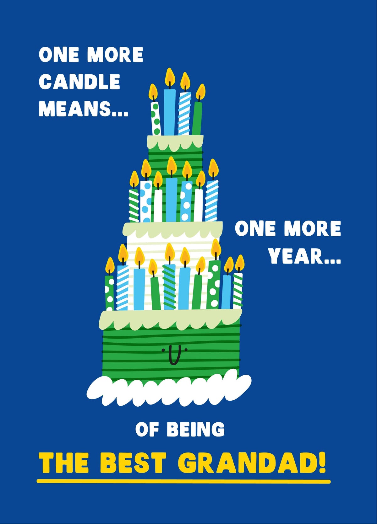Best Grandad More Candles Birthday Card