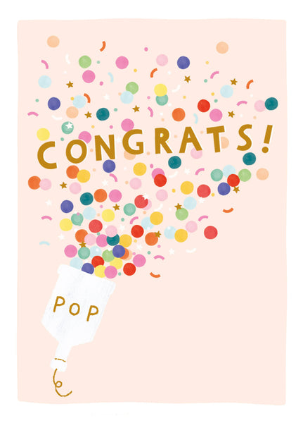 ドローイングハッピー SR カード CONGRATULATIONS! Confetti Popper Congratulations Card – Scribbler Cards & Gifts