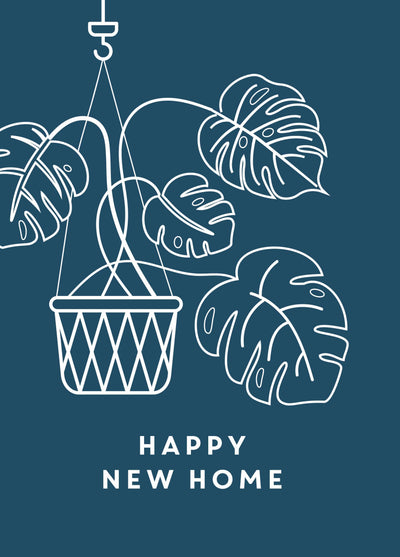 Hanging Plant New Home Card