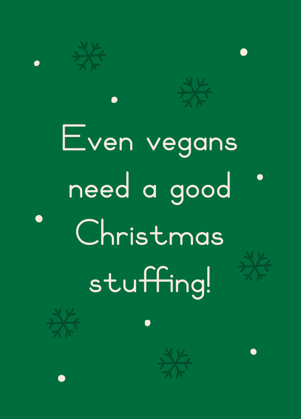 Vegan Stuffing Christmas Card