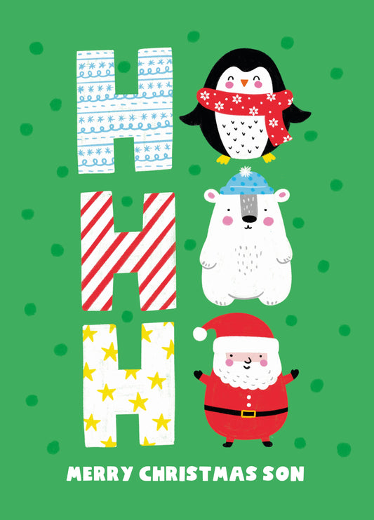 Son Ho Ho Ho Christmas Card