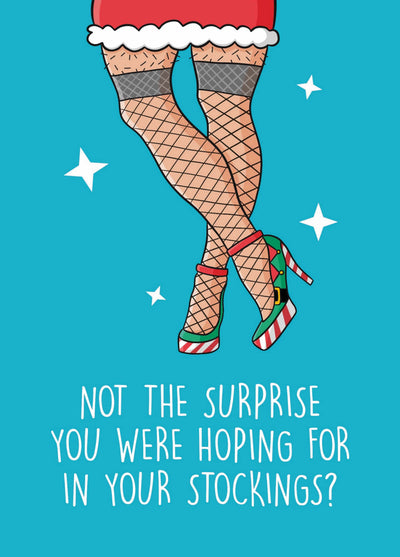 Surprise Stockings Christmas Card