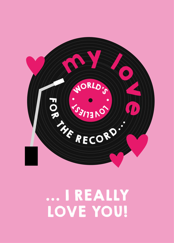 For The Record Valentine's Card