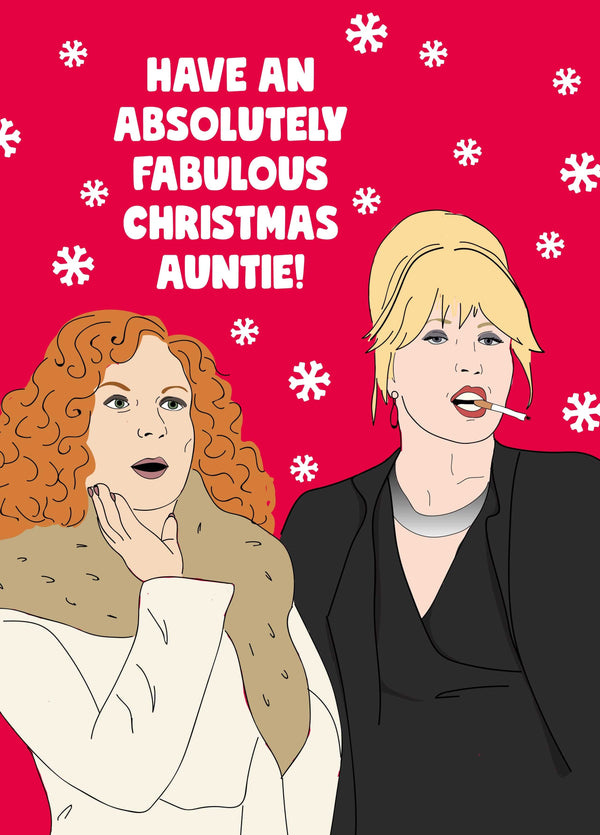 Ab Fab Auntie Christmas Card