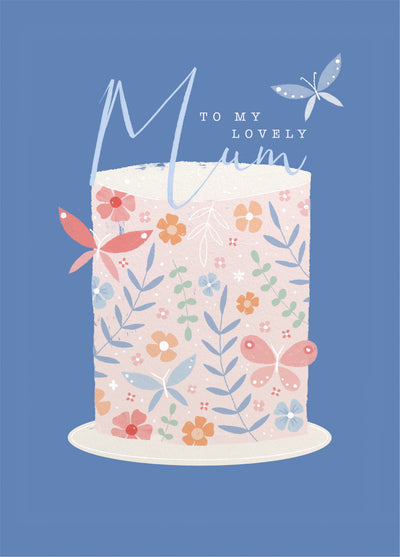Lovely Mum Butterfly Cake Card
