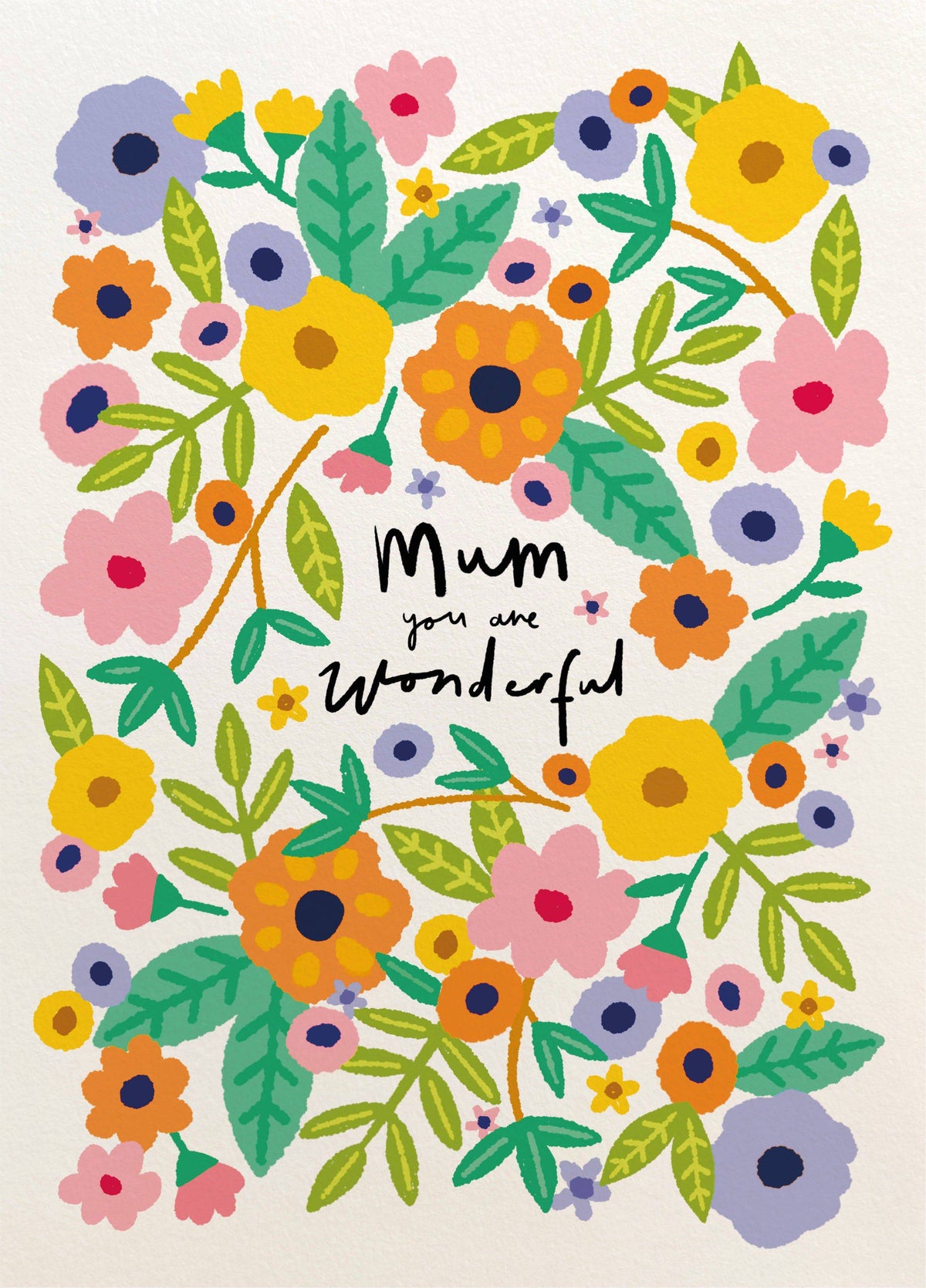 You Are Wonderful Floral Mother's Day Card