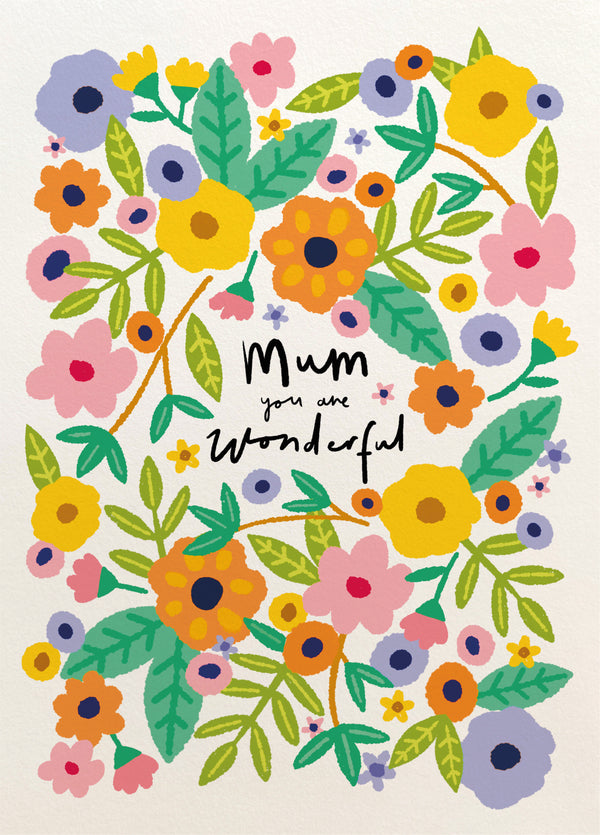 You Are Wonderful Floral Mother's Day Card