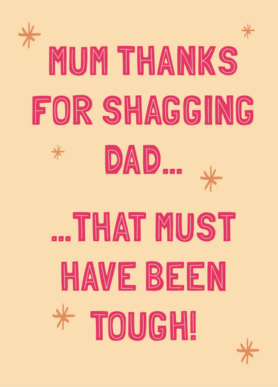 Shagging Dad Type Mother's Day Card