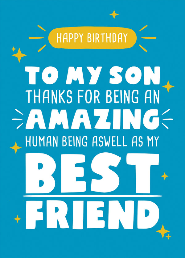 Son Amazing Human Birthday Card