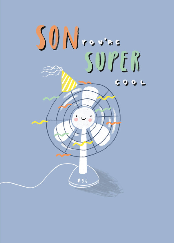 Son Super Cool Fan Birthday Card