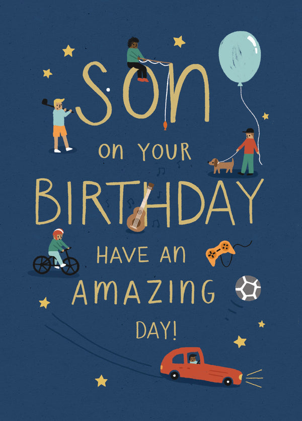 Son Amazing Day Type Birthday Card