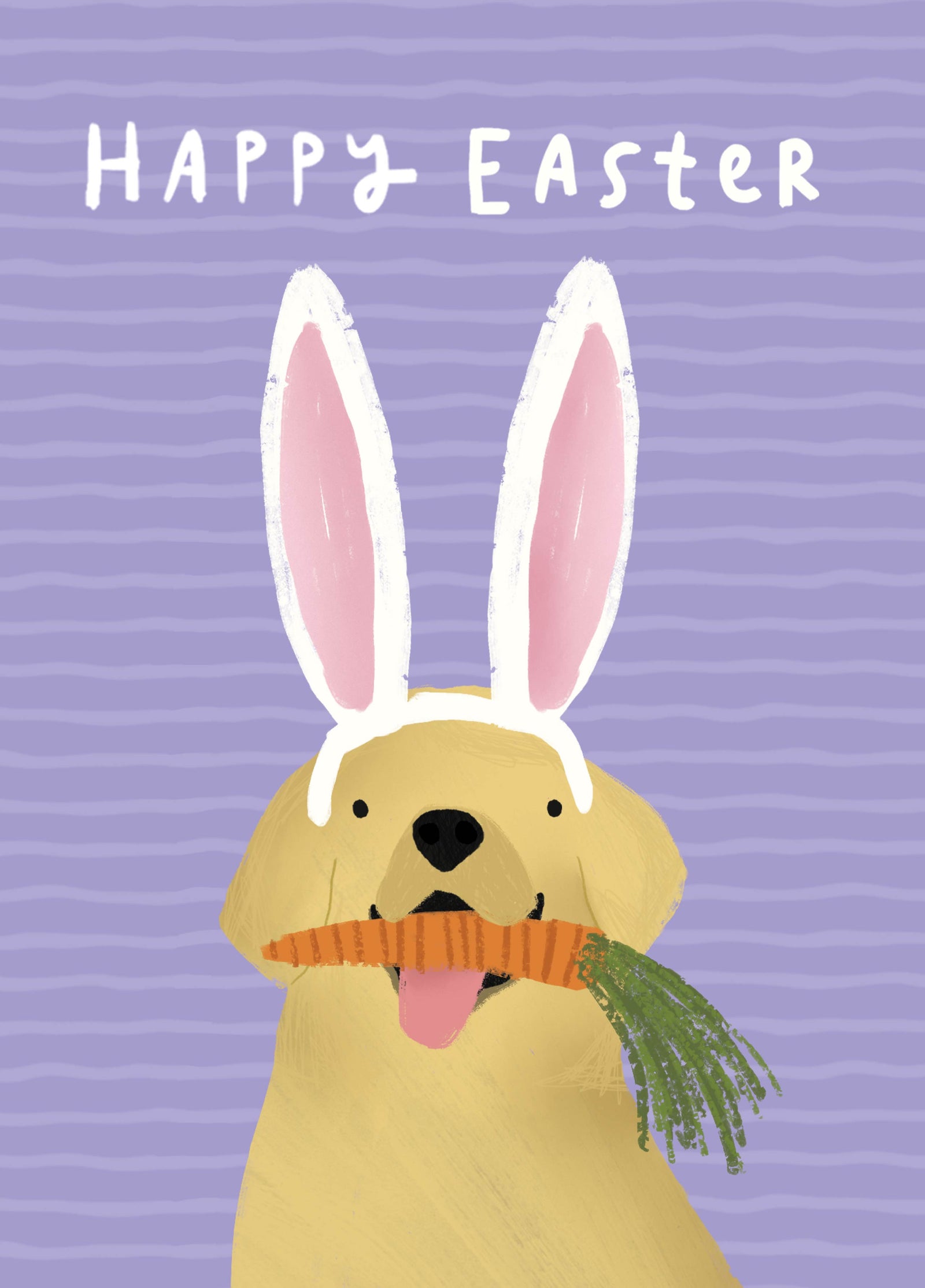 Dog Bunny Easter Card