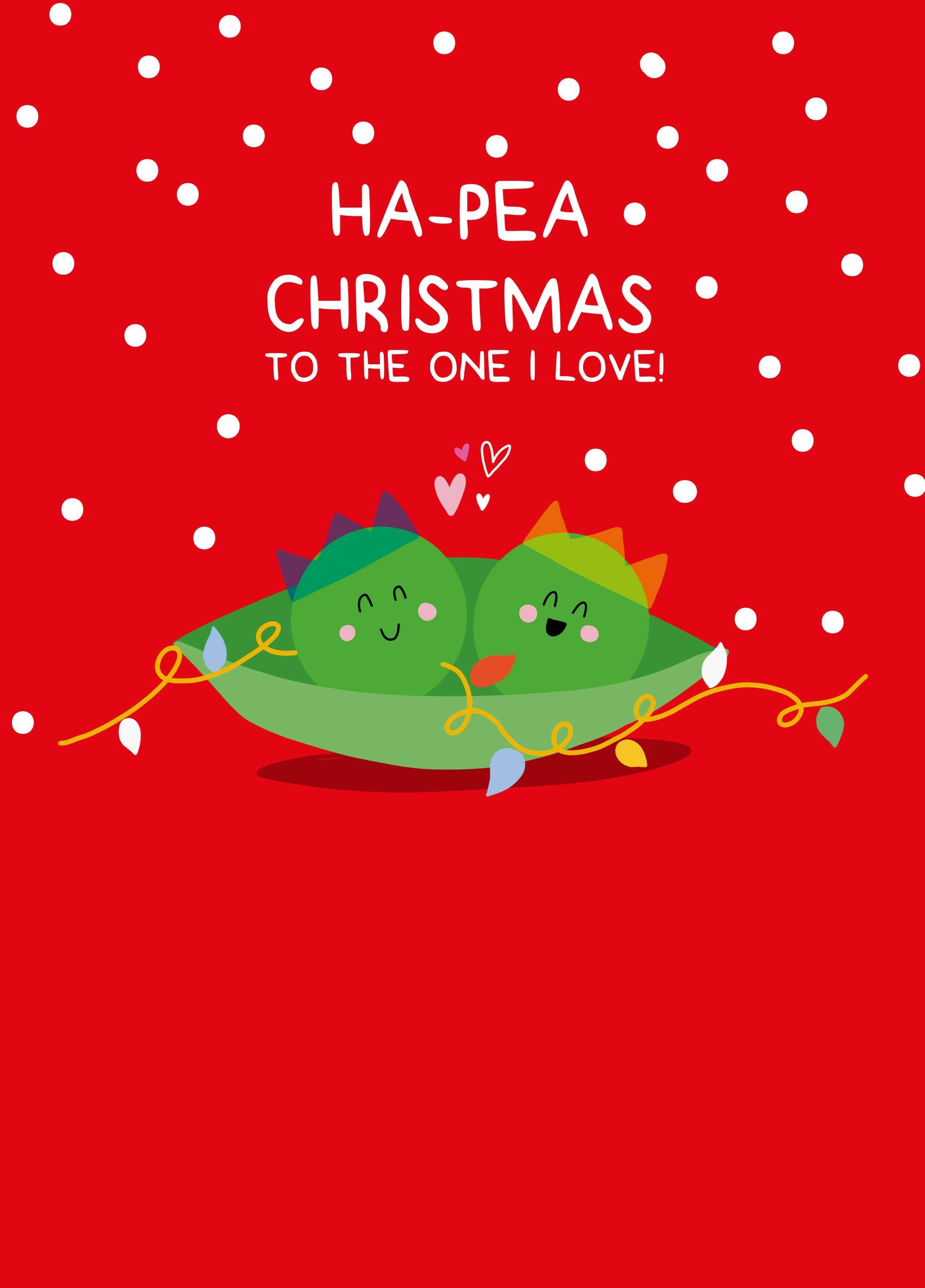 The One I Love Ha-Pea Christmas Card