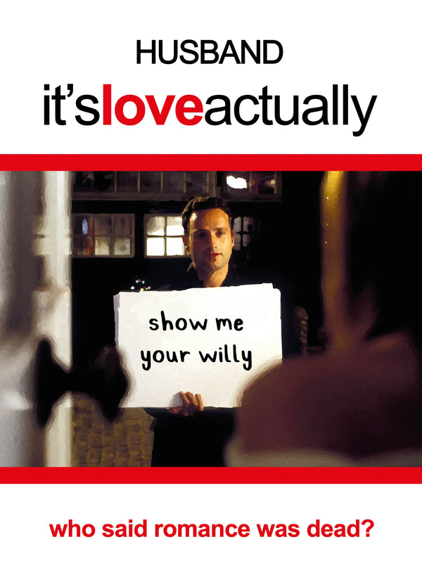 Husband Love Actually Christmas Card