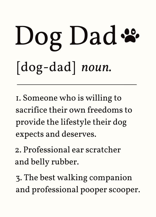 Funny Dog Dad Father’s Day Card - Dictionary Definition
