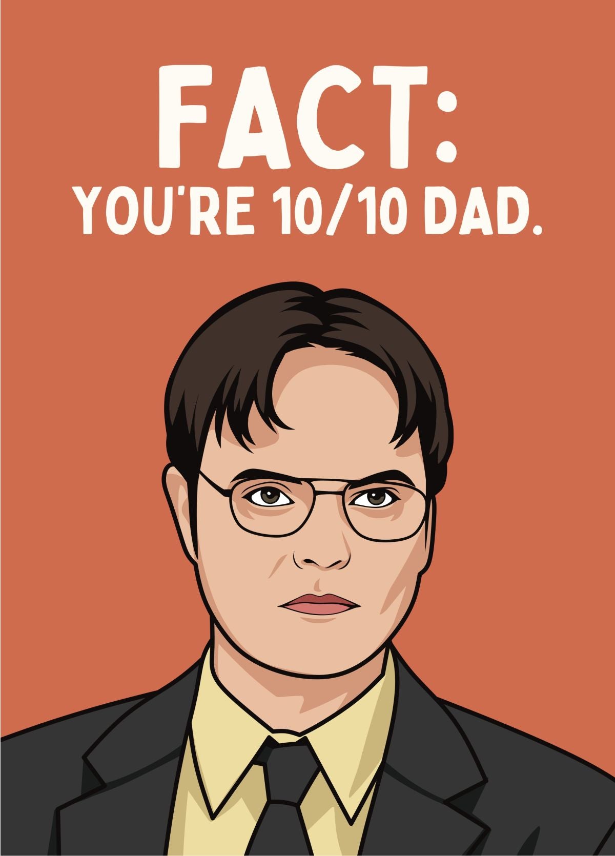 Funny The Office Dad Card - Fact: You’re 10/10 Dad