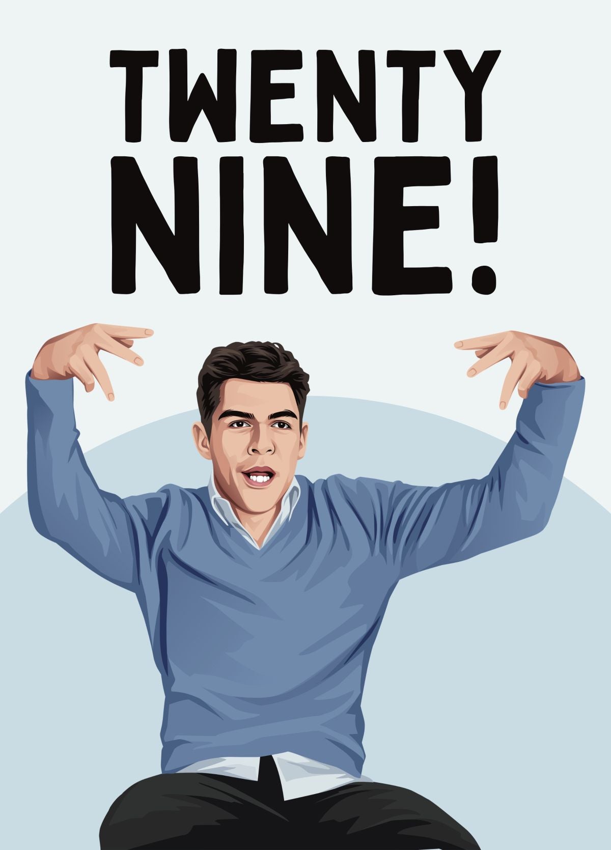 Funny 29th Birthday Card - Twenty Nine New Girl