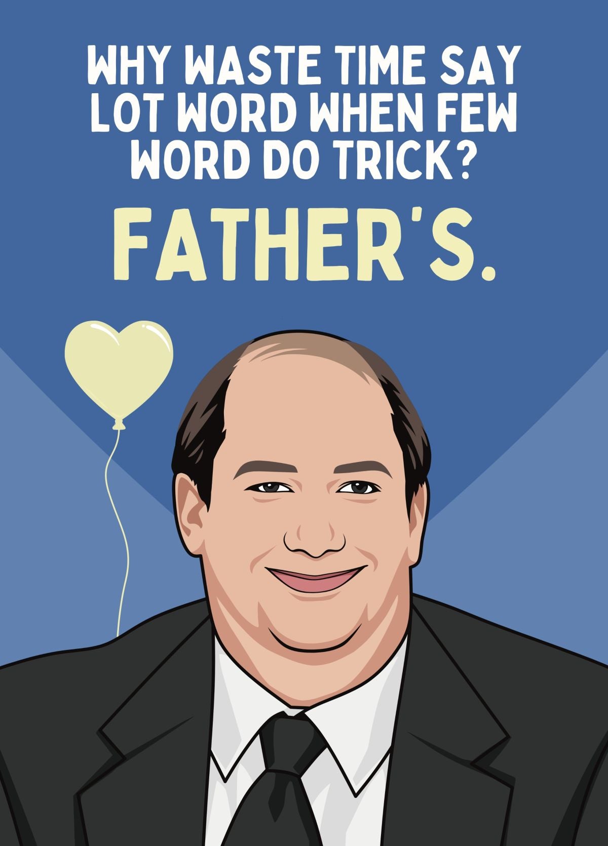 Funny The Office Father’s Day Card - Few Word Do Trick