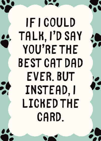Funny Cat Dad Father’s Day Card From The Cat