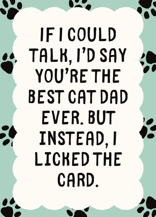 Funny Cat Dad Father’s Day Card From The Cat