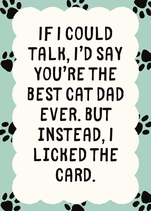 Funny Cat Dad Father’s Day Card From The Cat