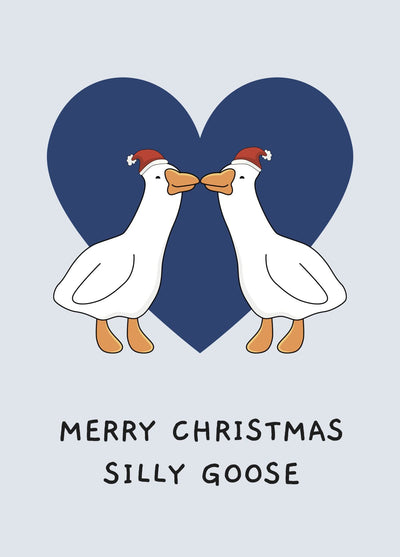 Funny Christmas Card For Partner - Merry Christmas Silly Goose