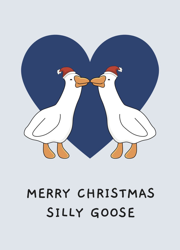 Funny Christmas Card For Partner - Merry Christmas Silly Goose