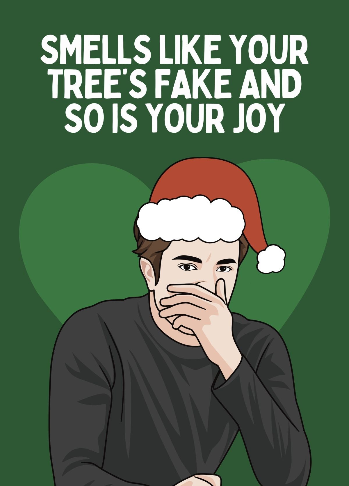Funny Edward Cullen Christmas Card - Twilight Christmas - Fake