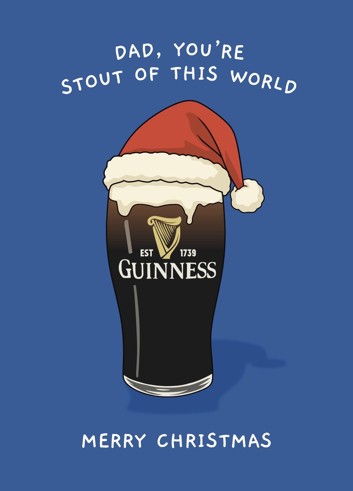 Funny Guinness Christmas Card For Dad