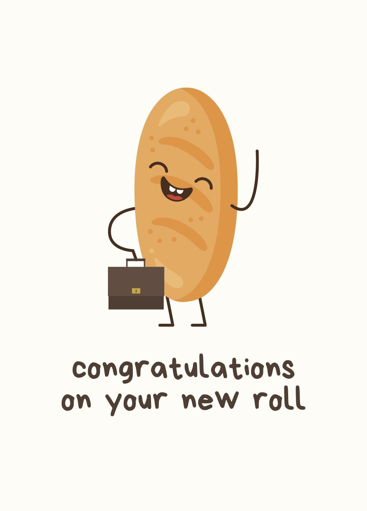 Funny New Job Card - Congratulations On Your New Roll