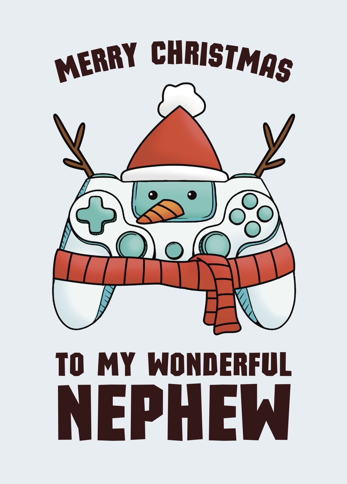 Football Christmas Card For Nephew - Merry Christmas