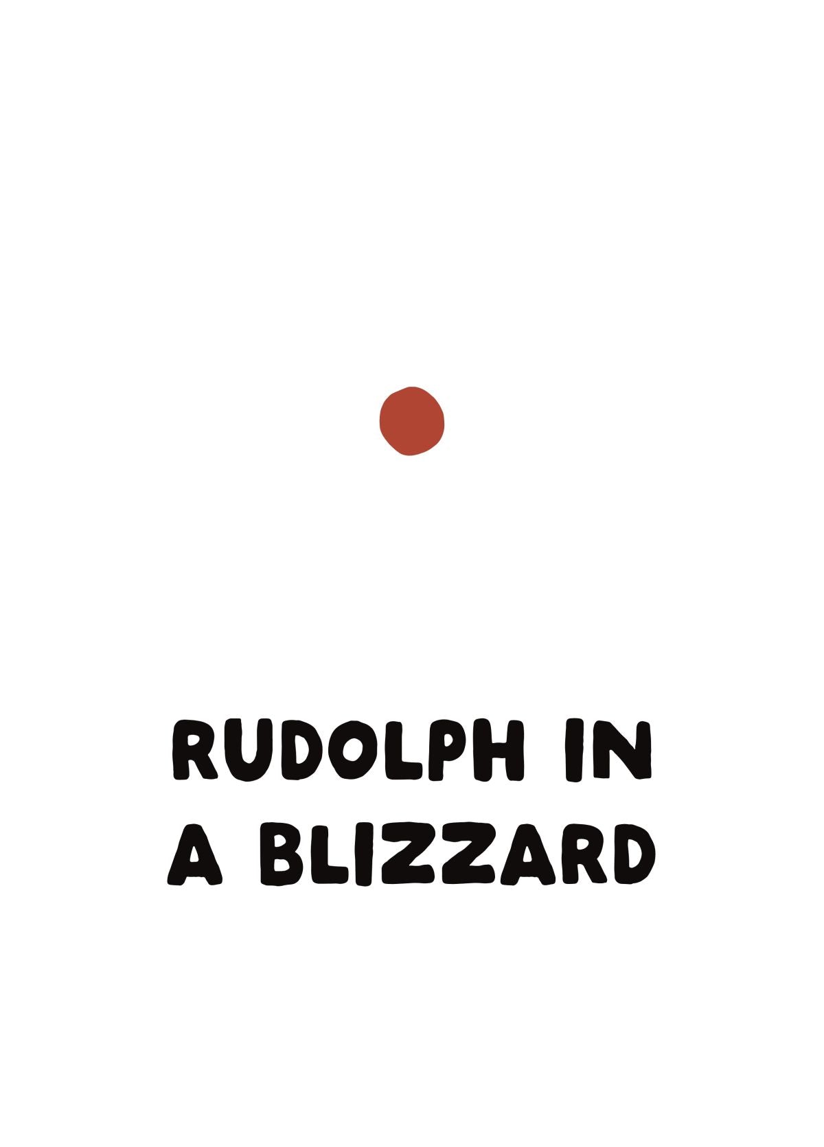 Rudolph In A Blizzard Funny Christmas Card