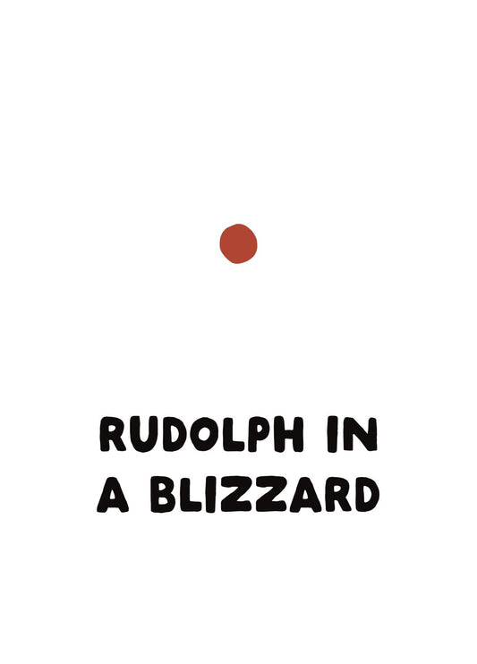 Rudolph In A Blizzard Funny Christmas Card