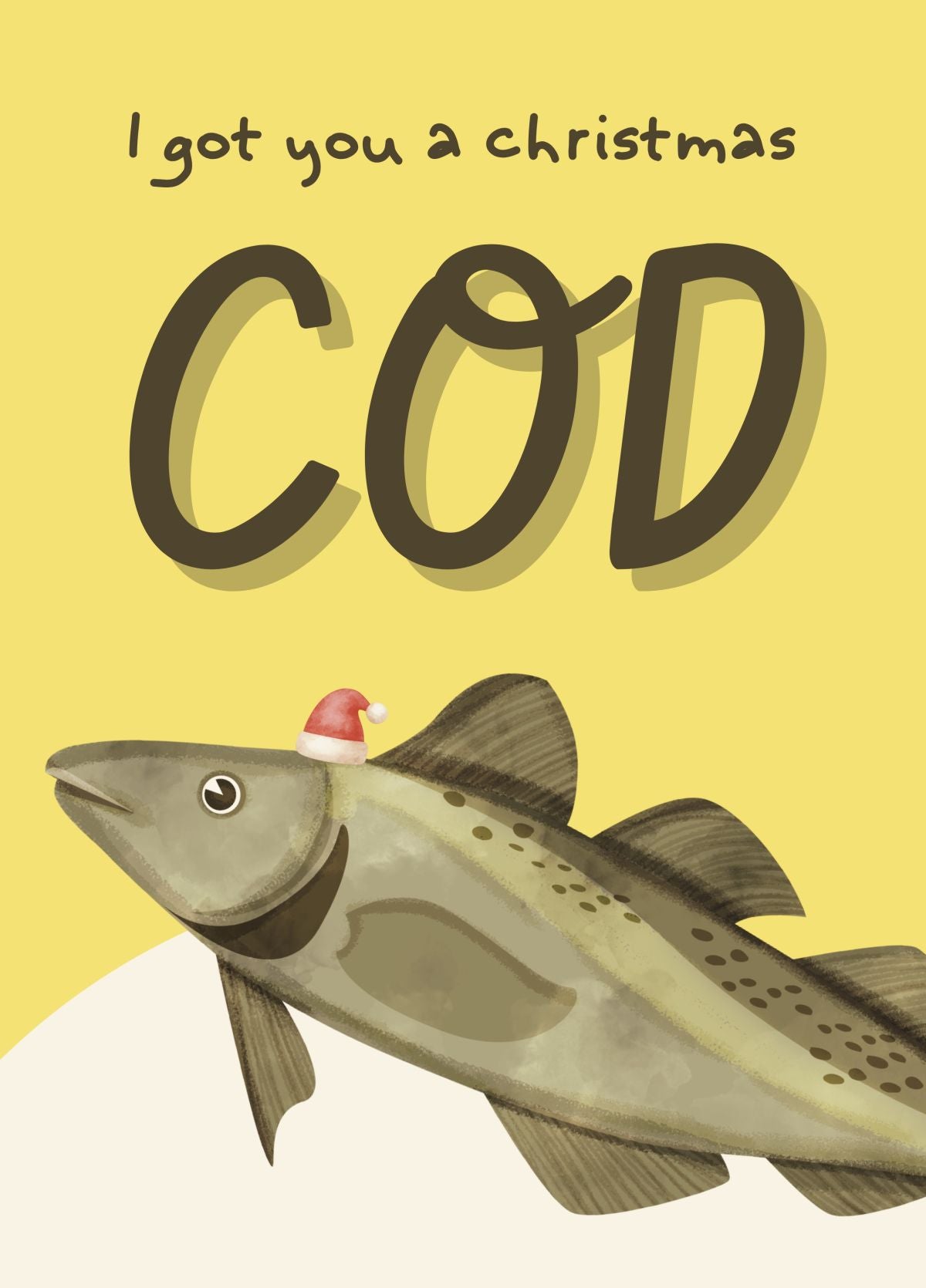I Got You A Christmas Cod Funny Christmas Card