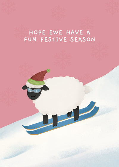 Hope Ewe Have A Fun Festive Season Christmas Card